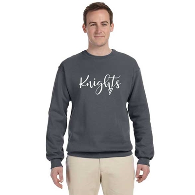 NE122<br>KNIGHTS SCRIPT (larger logo) Adult Sweatshirt